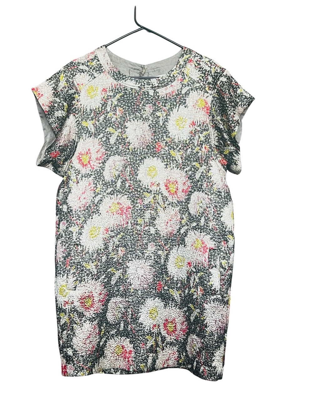 Paul & Joe Floral Metallic Dress SZ 38/6 Multi Pockets Party Wedding Evening